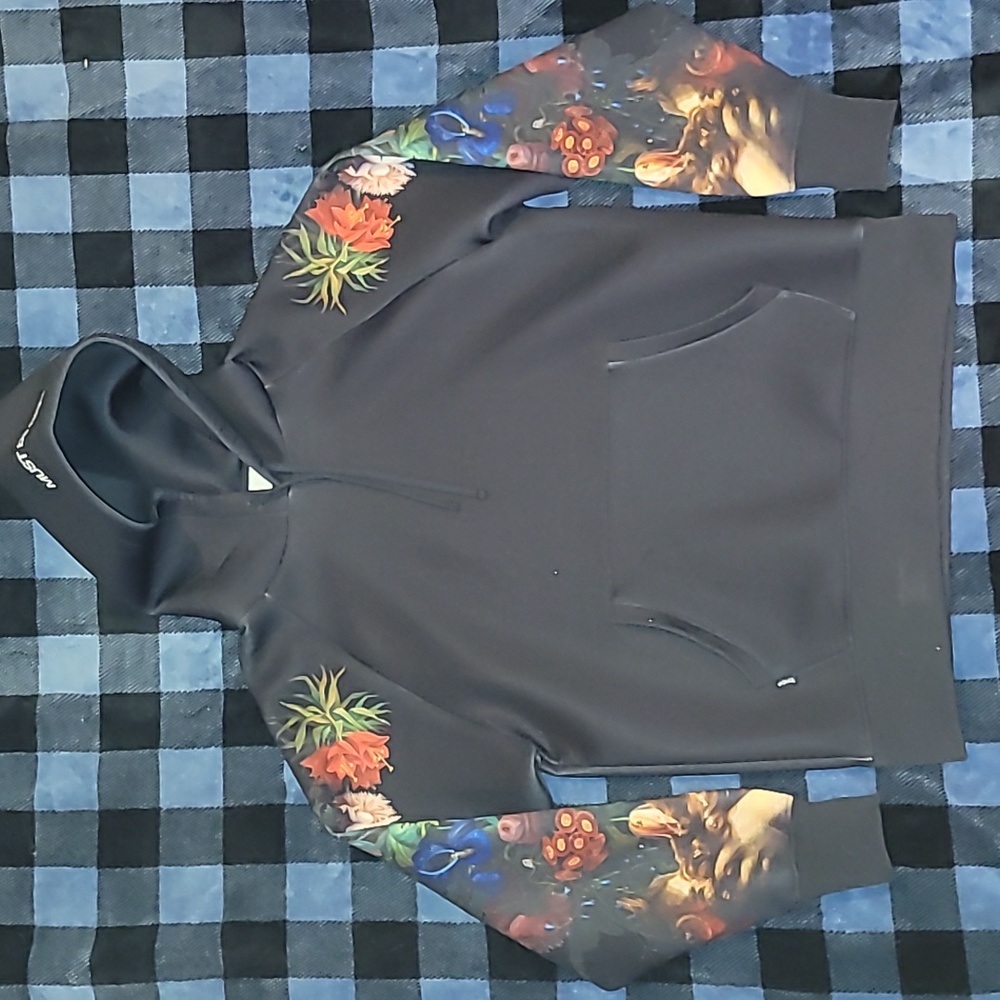 Ripndip. Hoodie. Oversized Medium. Almost neoprene-like material.  Like-new